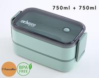Gambar Houroffer Lunchbox OR-0301 Double-Layer Large Size 1500 ML Japanese Bento Box 2 Stacking -New Tones Kotak Makan Sendok Sumpit Kitchenware - Pink Fanta dari HOUROFFER OFFICIAL Kota Bogor 2 Tokopedia