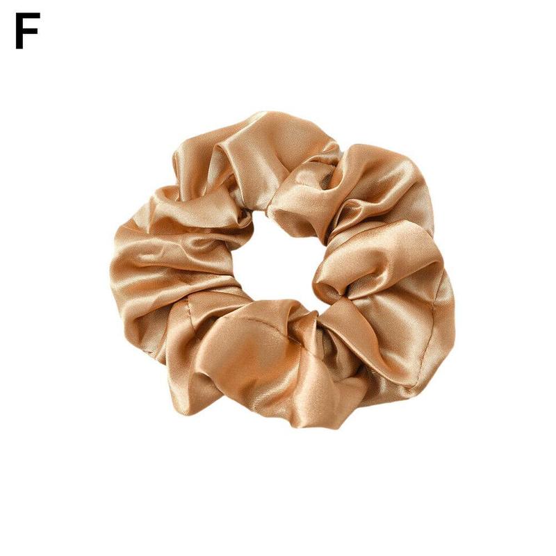 Product Introduction of Lotus Root Pink Dingbu Large Intestine Ring Hair Ring Color Solid Headwear Cloth Set Headstring O0J2 45