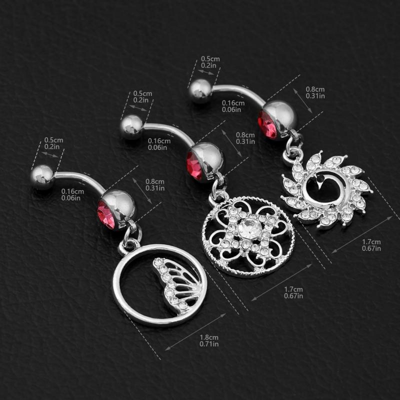 Product Introduction of Belly Button Studs Stainless Steel Zirconia Piercing Jewelry 2