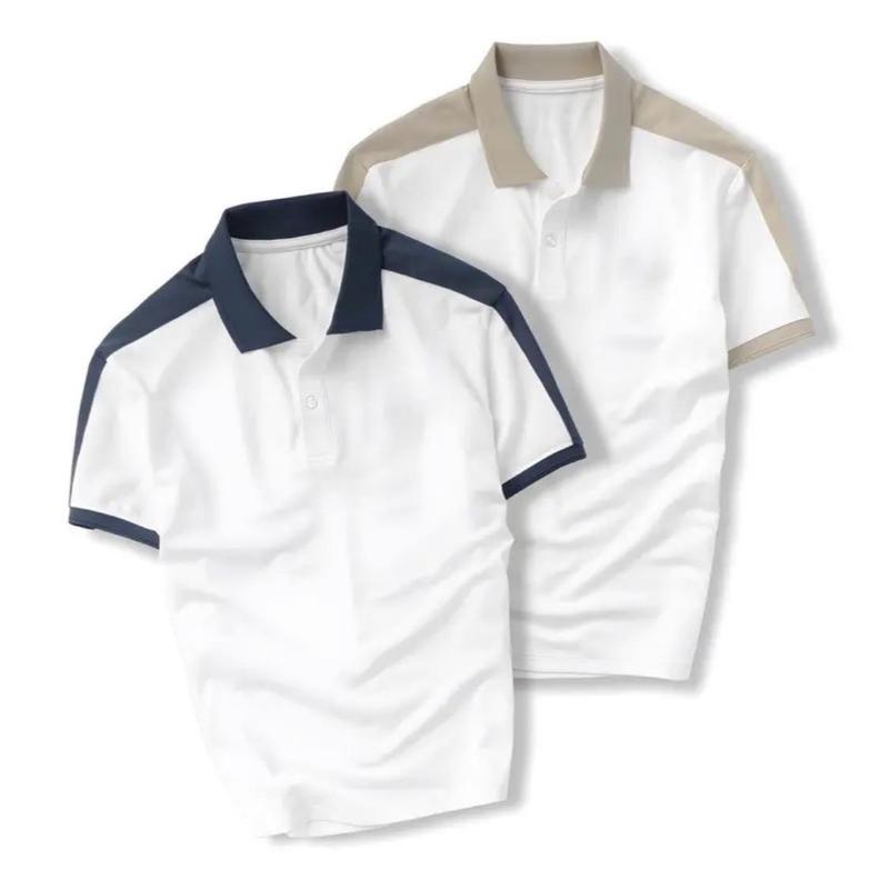  Áo Polo phối cầu vai UMA - áo thun nam chất liệu mắt chim thoáng mát trẻ trung thanh lịch 