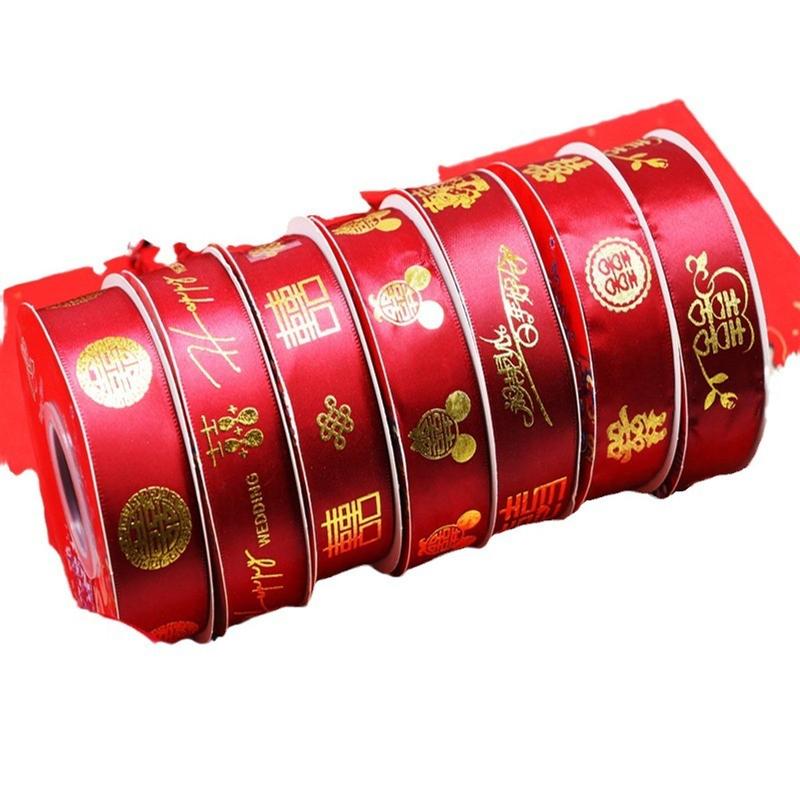 Ruy Băng Song Hỷ,  Ruy Băng Cưới, Ruy Băng Lụa Đỏ Trang Trí Đám Cưới 5