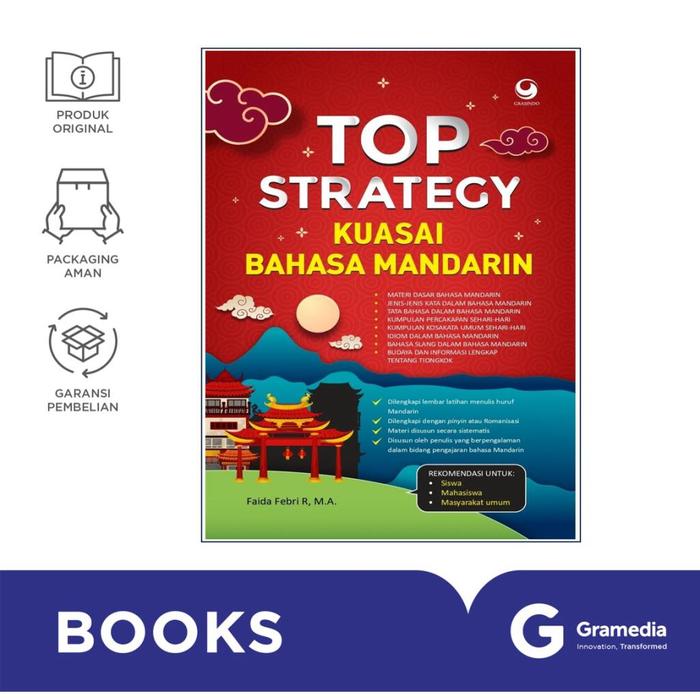Gambar Gramedia Buku Kamus Top Strategy Kuasai Bahasa Mandarin ( Faida Febri Rahayuningsih, M.A. ) dari Gramedia Kota Administrasi Jakarta Barat Tokopedia