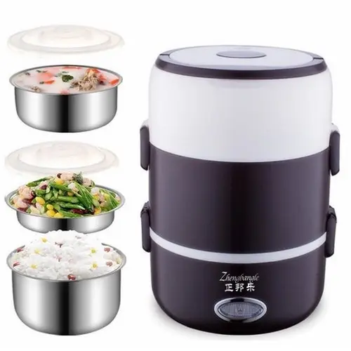 Cặp Lồng Cắm Điện Ủ Cơm Giữ Nhiệt 3 Tầng Ruột Inox Giữ Nóng Thức Ăn Liên Tục