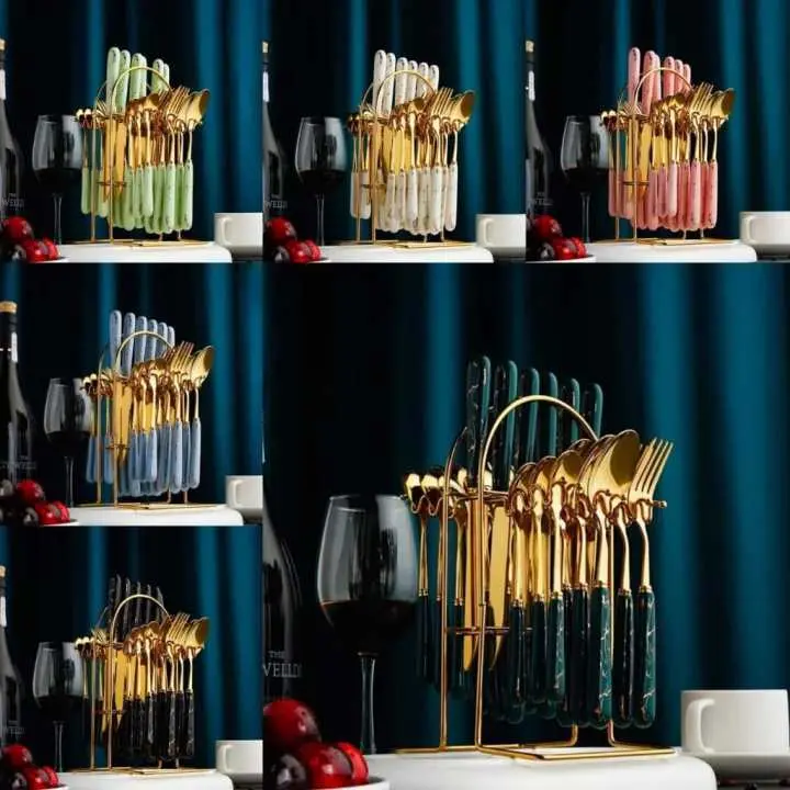 SENDOK SULTAN SET SENDOK GOLD CUTLERY SET STAINLESS STEEL SENDOK MAKAN - zansen 3