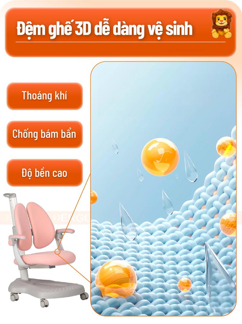 Product Introduction of [DERGO HCM] Ghế Chống Gù DERGO LEO C5D Ghế Ngồi Học Cho Bé Chuẩn Tư Thế 3