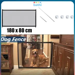 Pagar Pintu Jaring Pembatas Anjing Hewan Serbaguna 180 x 80cm Net Magic Gate BHTV1