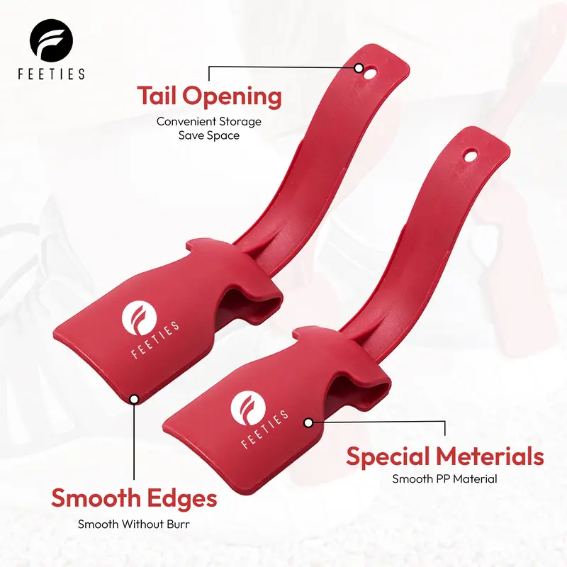 Feeties Shoe Horn Lazy Shoes Helper Slider Easy On Shoes Plastic Shoehorn for Men, Women and Kids - Fits for All Types of Shoes 1