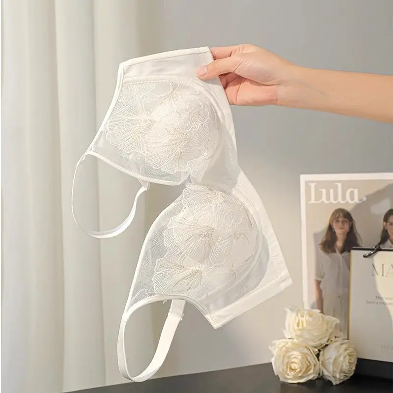 Áo Ngực Siêu Mỏng, Đồ Lót Nữ, Vòng Thép Mềm, Để Kiểm Soát Ngực Và Ngăn Ngừa Chảy Xệ, Cúp Tai Thỏ, Thương Hiệu 0