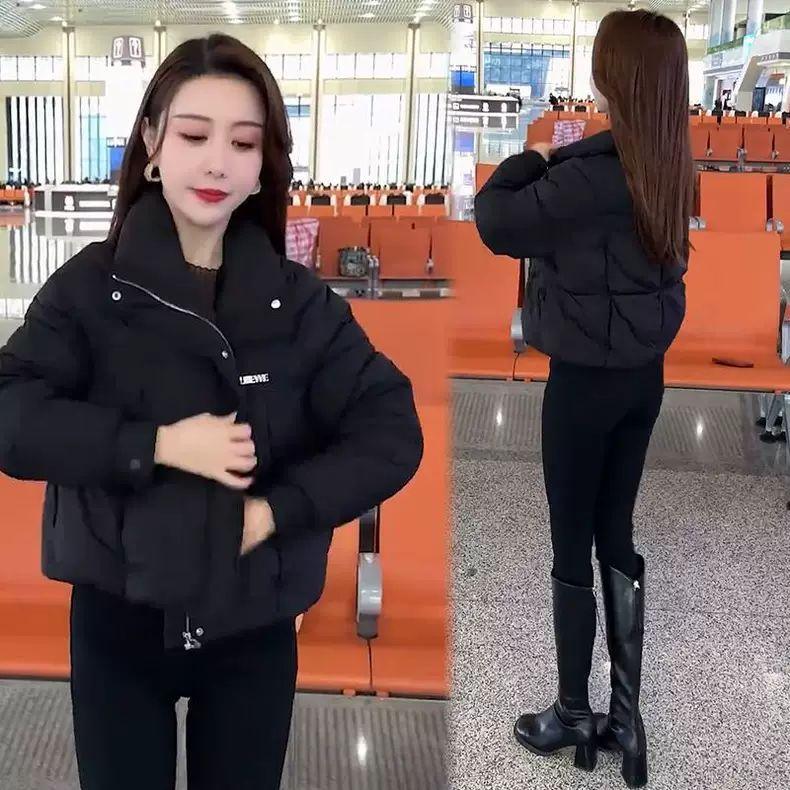 Áo áo Phao Thời Trang, Dành Cho Nữ, Hàng Mới Về Mùa Đông 2024, Dáng Rộng Vừa Vặn, Phong Cách Phương Tây, Chống Lão Hóa, Thường Ngày, Dễ Phối Đồ, Áo Khoác Độn Bông Dày, Thời Trang 2