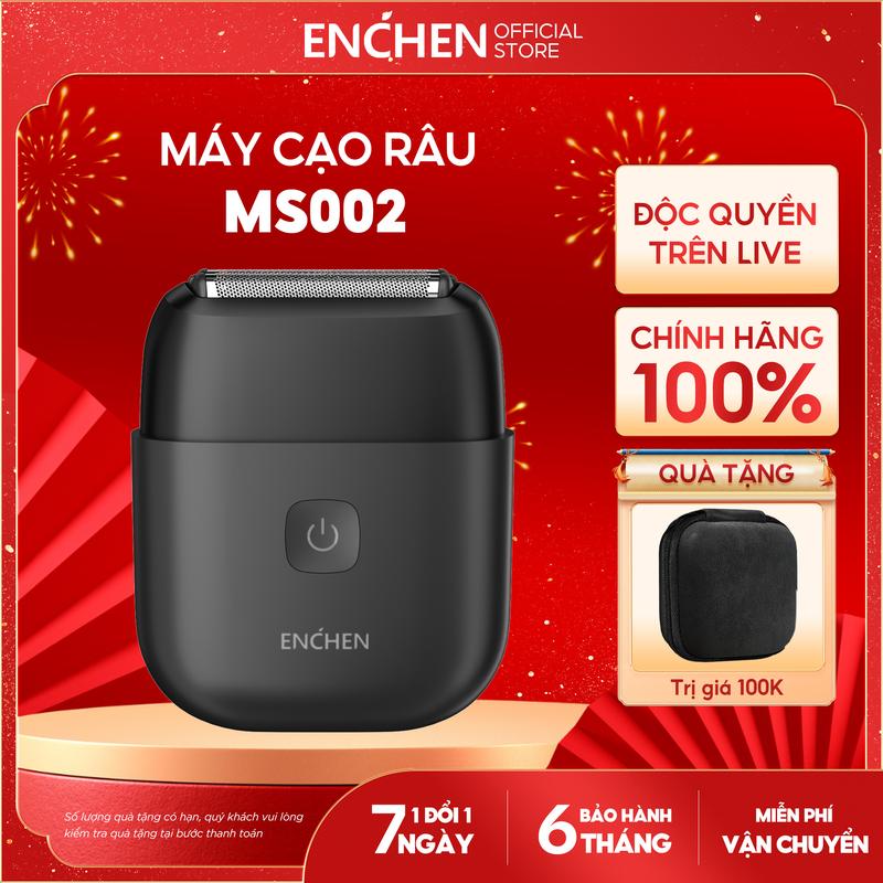 Máy cạo râu Enchen Mini MS002 - lưỡi dao linh hoạt - động cơ mạnh mẽ - chống nước toàn thân - BH 6 tháng
