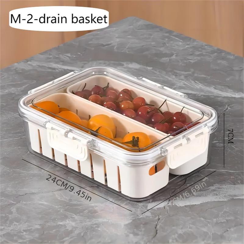 Clear Food Storage Box, 1 Count Modern Durable Food Storage Container with Lid, Food Storage Organizer for Home Kitchen 6