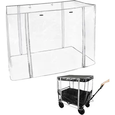 Wagon Rain Wind Cover,Universal Clear Plastic Awning For Camping
