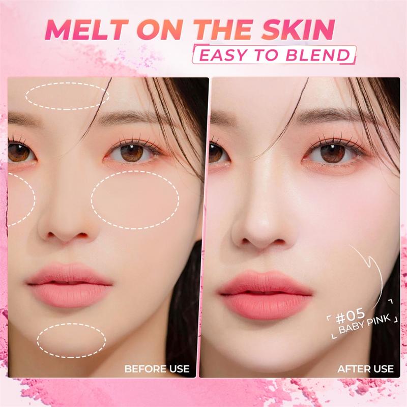 Product Introduction of [Authentic]SACE LADY Buy 1 Take 1 Matte Powder Blush Rich Pigmented Smooth Blendable Face Makeup+Free Brush Blush 19