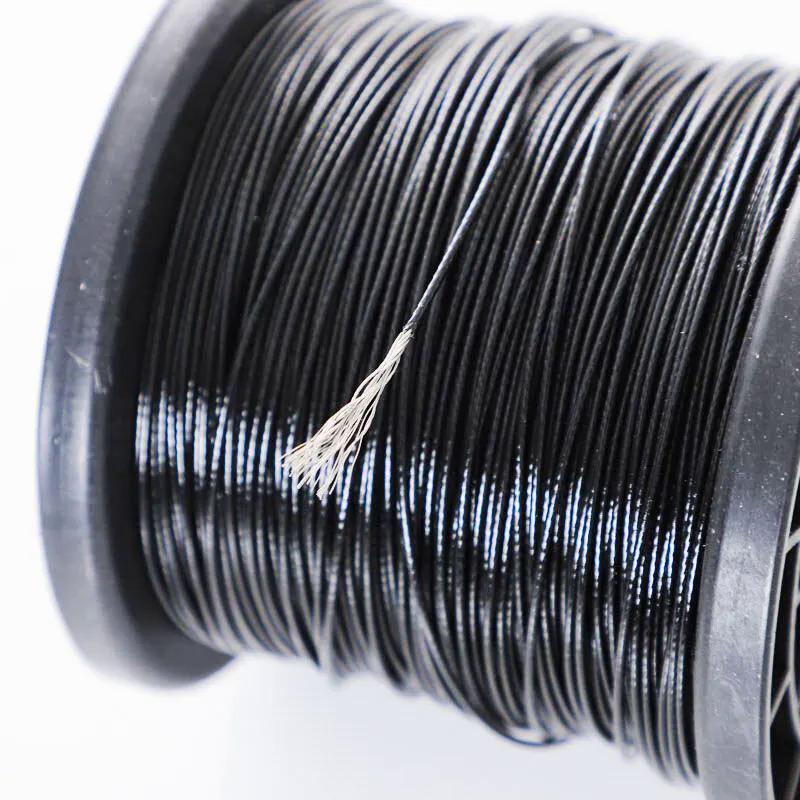Product Introduction of 304 Stainless Steel Black Plastic Coated Soft Steel Wire Rope Flip Hook Fish Line Clothesline Advertising Hang Rope Plastic Coated Fish Buckle Rope 31