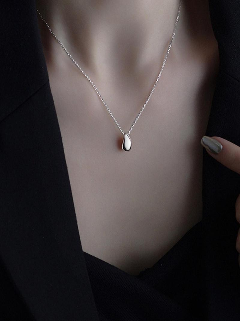 Product Introduction of Water Drop Shaped Pendant Necklace for Women, Fashion Jewelry for Party, Daily Clothing Decor, Trendy All-match & Exquisite Jewelry for Birthday Gift 2