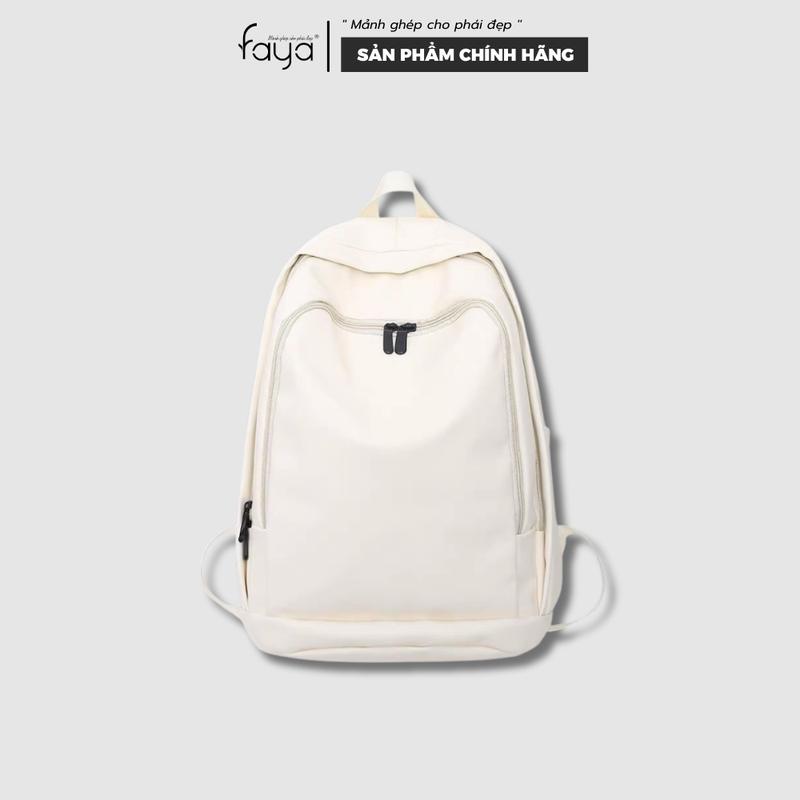 Balo nữ B441 da trơn mềm phong cách đơn giản unisex bigsize phom rộng trẻ trung học sinh sinh viên mang đi học vừa laptop du lịch Faya Bag