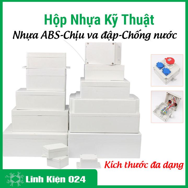  Hộp điện kỹ thuật nhựa ABS chống nước chịu va đập tốt làm vỏ hộp điện hộp điện ngoài trời bảo vệ bảng mạch điện tử 