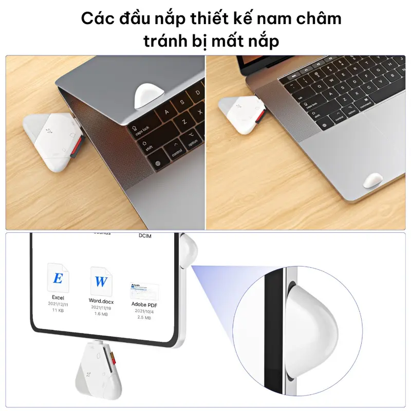 Đầu đọc thẻ nhớ SD/TF đa năng có cổng Type-C, USB – dành cho điện thoại di động, laptop, PC - LAMJAD STORE 2