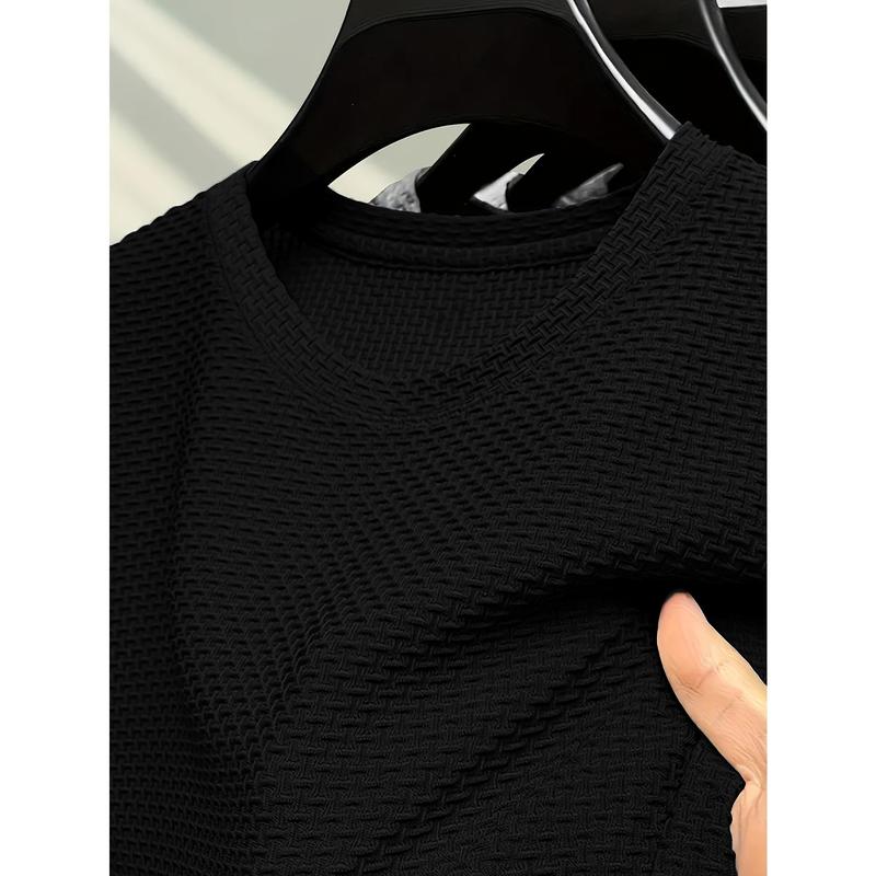 Men's Casual T-Shirt - Moisture-Wicking, Breathable, Lightweight Polyester & Spandex, 1pc, Short Sleeves, Solid Black Menswear Top women's  running  shorts squat  suit juventus  third  kit badminton  outfit basketball  shorts baggy  compression  shirt sau 3