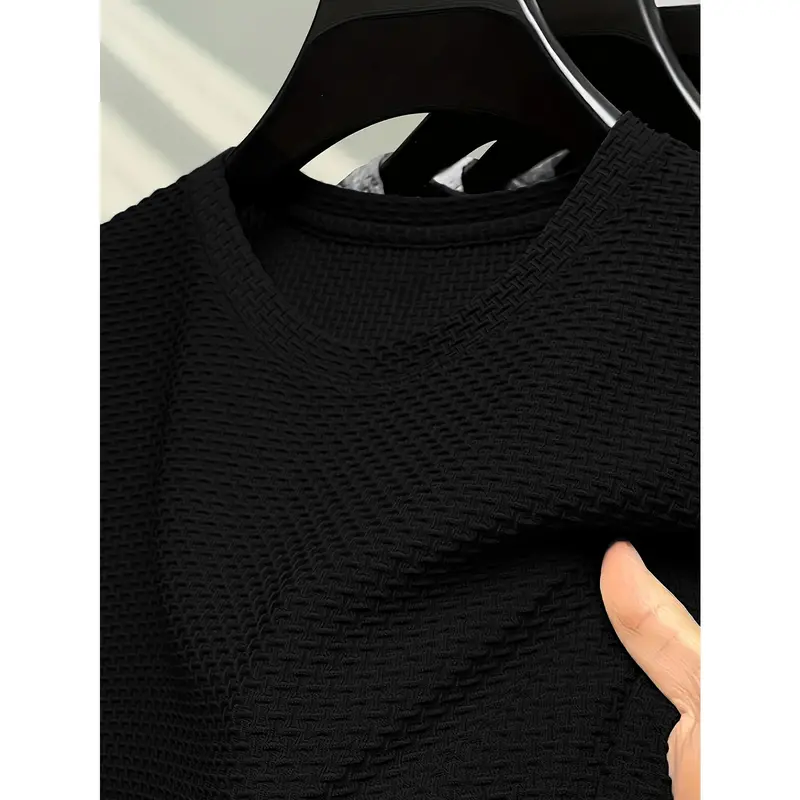 Men's Casual T-Shirt - Moisture-Wicking, Breathable, Lightweight Polyester & Spandex, 1pc, Short Sleeves, Solid Black Menswear Top women's  running  shorts squat  suit juventus  third  kit badminton  outfit basketball  shorts baggy  compression  shirt sau 3