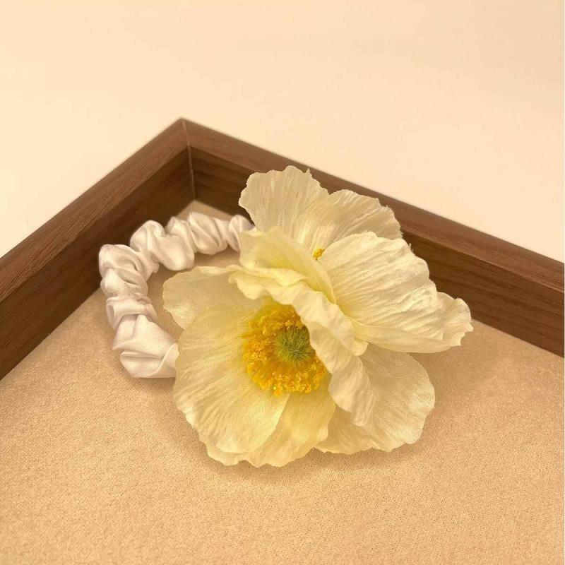 Product Introduction of Vẻ đẹp của màu cam! Băng Đô Đĩa Hoa Poppy, Cao Cấp Phụ Kiện Tóc Đầu Bi Thiết Kế Vải Mô Phỏng, Mới, Dây Tinh Tế 5