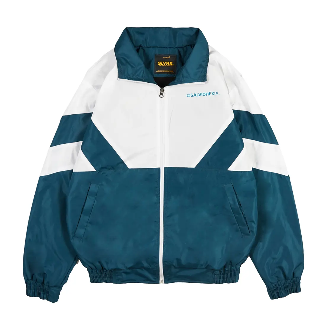 Salvio Hexia Track Suit Jacket Petrol White Vindent