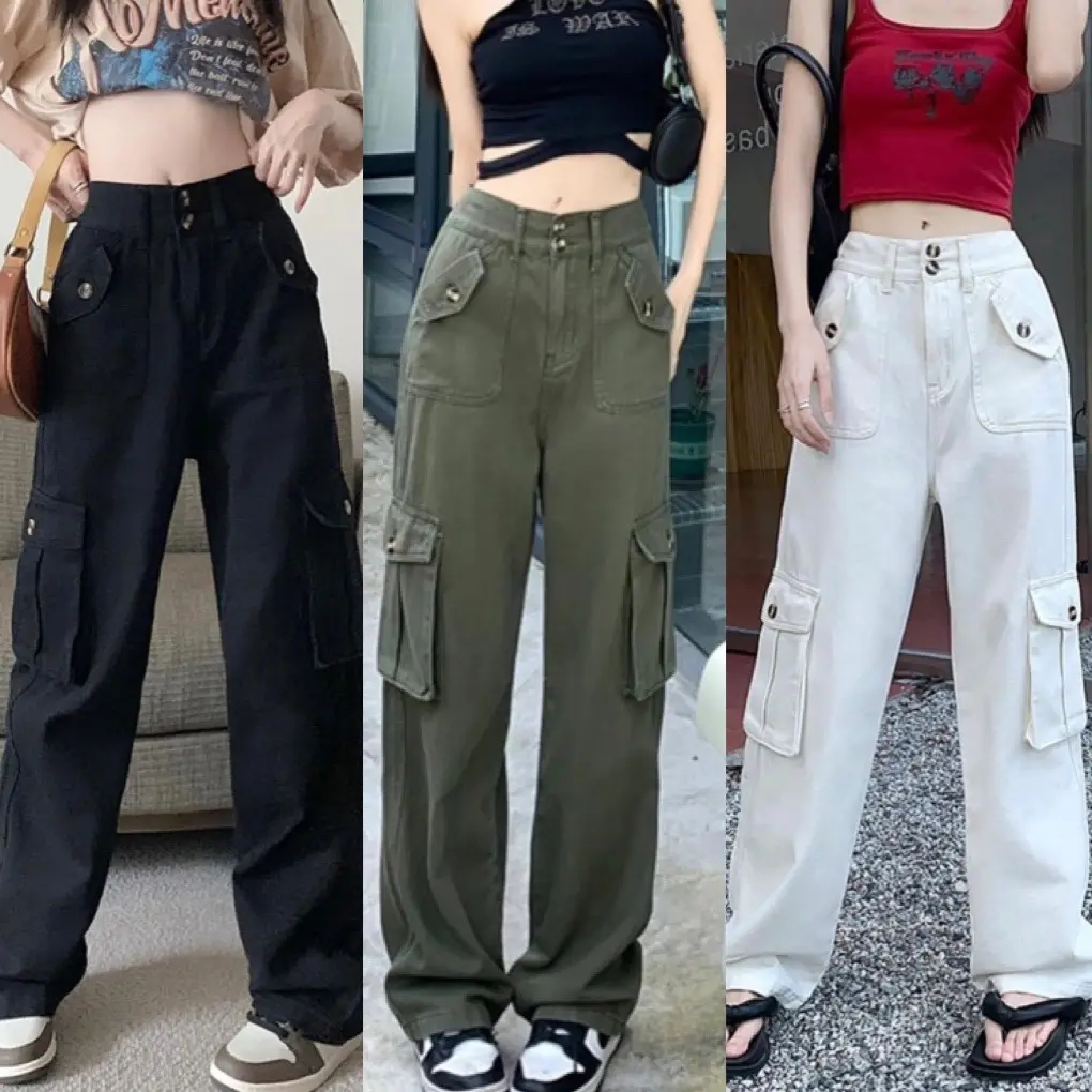 Quần JEAN KAKI BASIC Ống Xuông Túi Hộp Cạp Chun UNISEX Pants