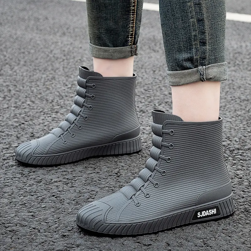 Sepatu Boots Pria Import Premium Bots Premium Quality Fashion Boot Terkini Korean Style Sneakers Sepatu Hujan Tahan Air Lembut -Botol 1