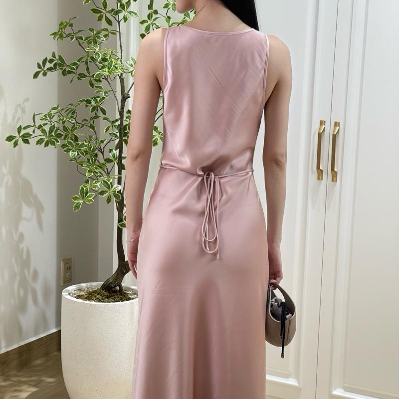 Cerid Dress - Váy Lụa Trơn Viền Cổ, 1 Lớp, Không Mút Ngực 7