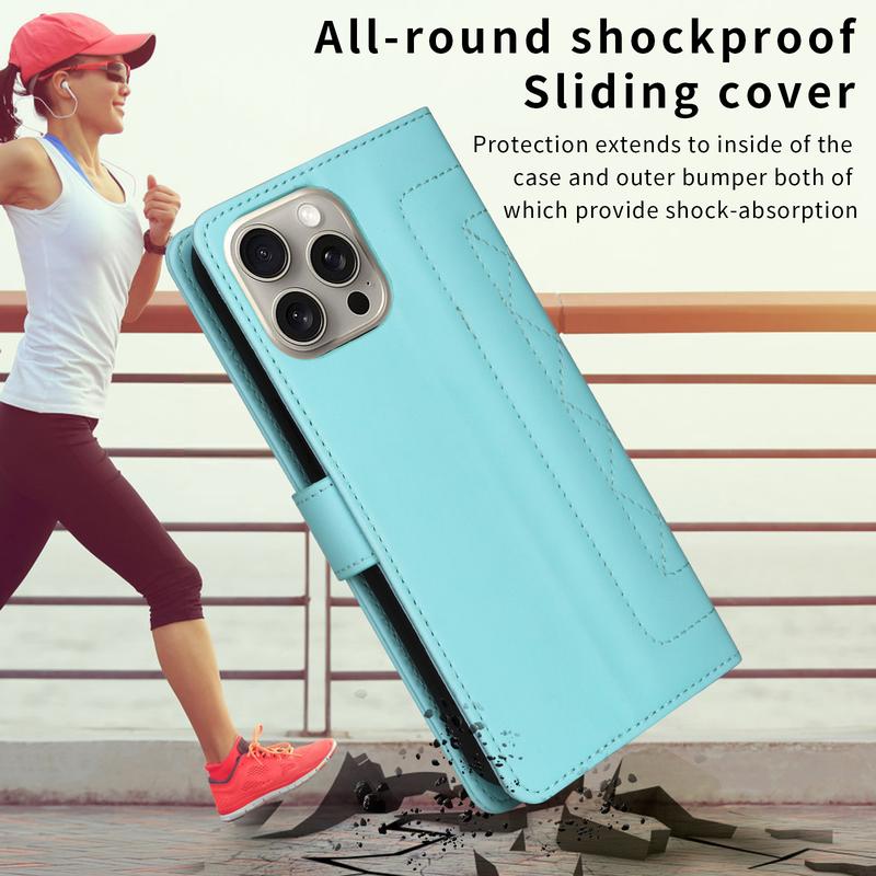 Bao Da Điện Thoại, Dành Cho Apple iPhone 11 12 13 Pro Max 6 6S 7 8 Plus X XR XS Max SE 2020 2022, Có Dây Đeo Tay, Chân Đế Đỡ, Khe Cắm Thẻ, Vỏ Điện Thoại 5