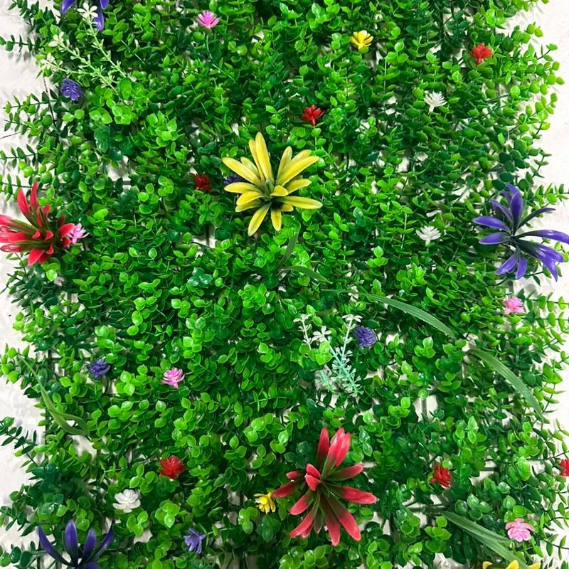 Thảm cỏ Tai chuột điểm hoa lá tổng hợp treo tường 40x60cm Trang Trí Nhà Decor Phòng hàng rào