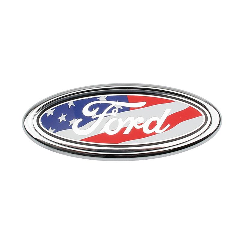 Biểu tượng phía trước hoặc phía sau, 11,5X4,5cm, cho Ford Ecosport, Focus, Mondeo, Fiesta, KA, Escort, KUGA, Taurus, Huy hiệu lưới tản nhiệt phía trước, Nhãn dán thân cây, Biển báo Hud cờ Hoa Kỳ 8