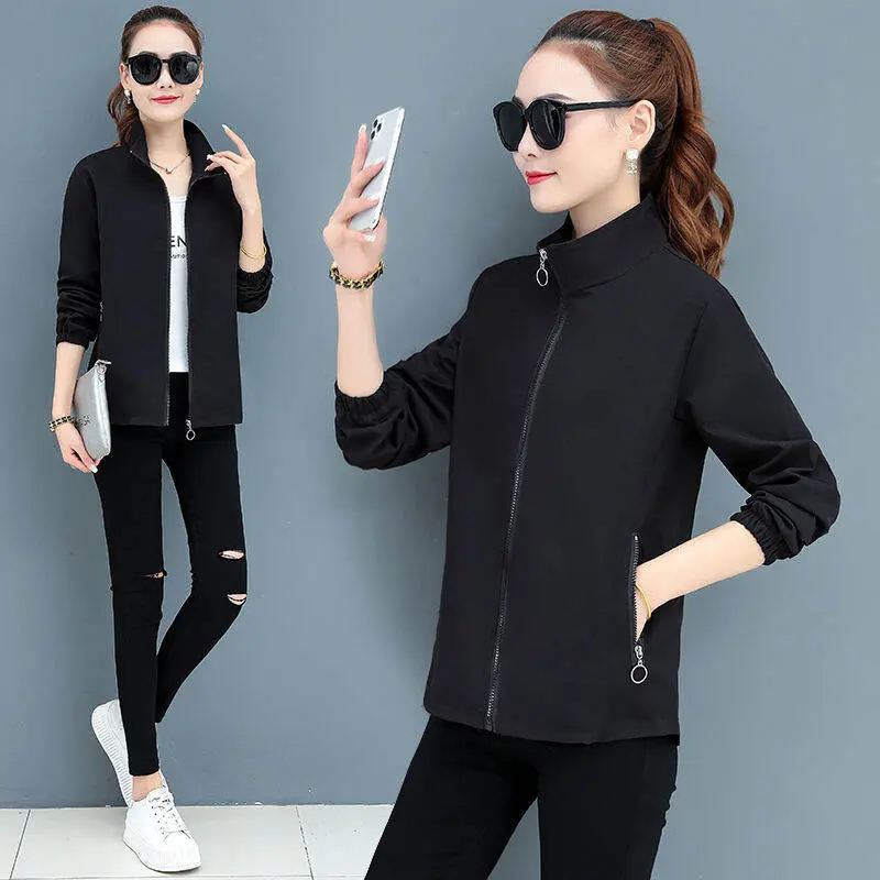 Jacket Women's 2021 Autumn New Bomber Jackets Korean Style Large Size Coat Loose Casual Jacket for Women