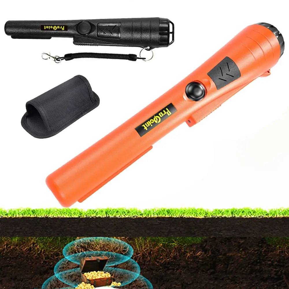 Professional Fully Waterproof Underwater Metal Detector Flashlight 3 Alert Modes Positioning Rod Detector with Bracelet Higher Sensitivity Metal Search Detector Treasure Hunter