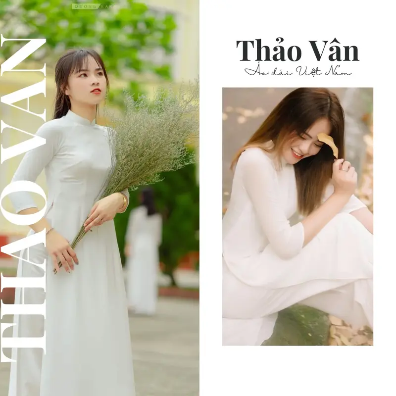 [TAY LỠ]- Áo Dài Trắng Học Sinh Đi Học Truyền Thống May Sẵn Lụa Mỹ Đẹp Cổ Vuông Cho Nữ Sinh 0