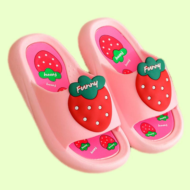 025 Dép trẻ em chống trượt bé gái dâu tây siêu mềm bé gái dễ thương công chúa dép Sandal Voi 7
