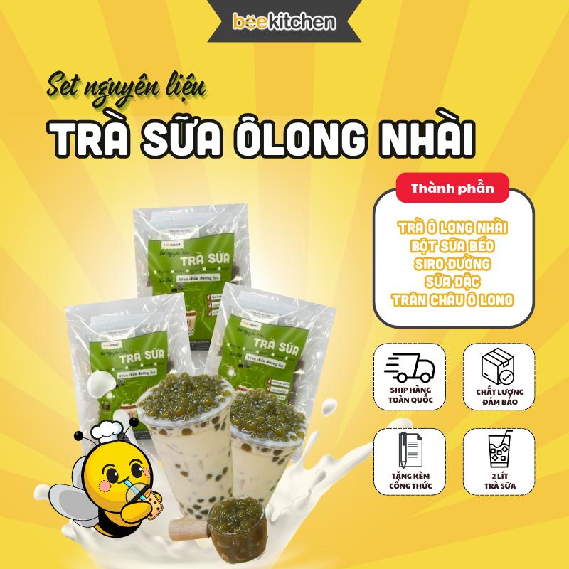 Set làm Trà sữa Olong Nhài sữa sữa trân châu Olong, Chuẩn vị Phêla từ set nguyên liệu nhà Bee, tự pha tại nhà, làm được 8-10 cốc trà sữa (Milk Tea )