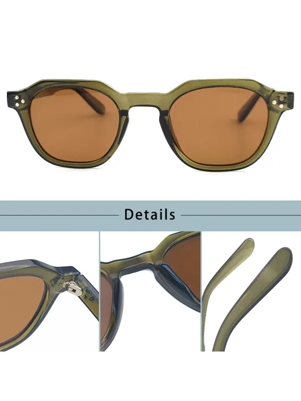 Unisex Vintage Polarized Sunglasses, Trendy Casual TR Frame TAC Film Polarized Sunglasses, Fashion Accessories for Outdoor Sports, Travel, Driving, Beach, Street Decoration 2