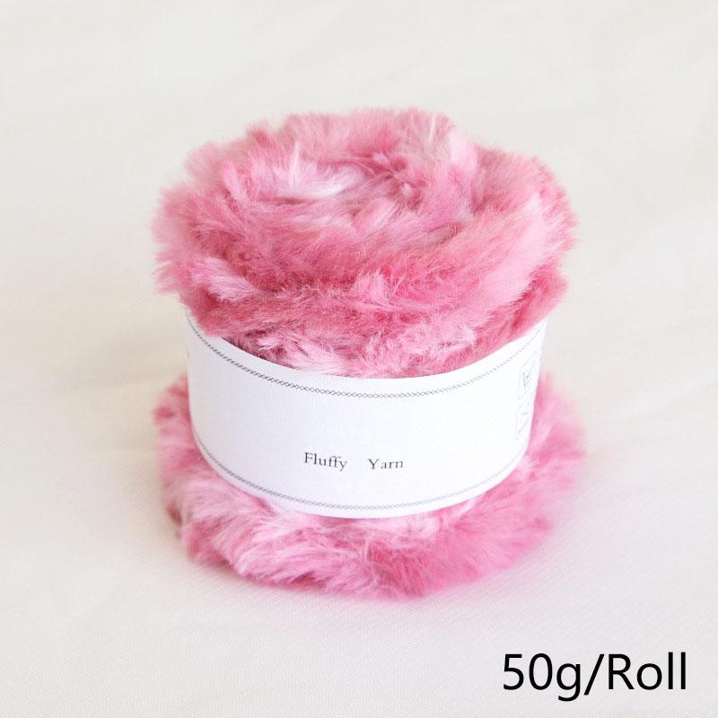 Product Introduction of Xinyi3 50g/Roll Hand Knitting Wool Yarn Mink Yarn Thread Faux Fur Crochet Weaved Fluffy Baby Clothes Crochet Sweater Scarf 15