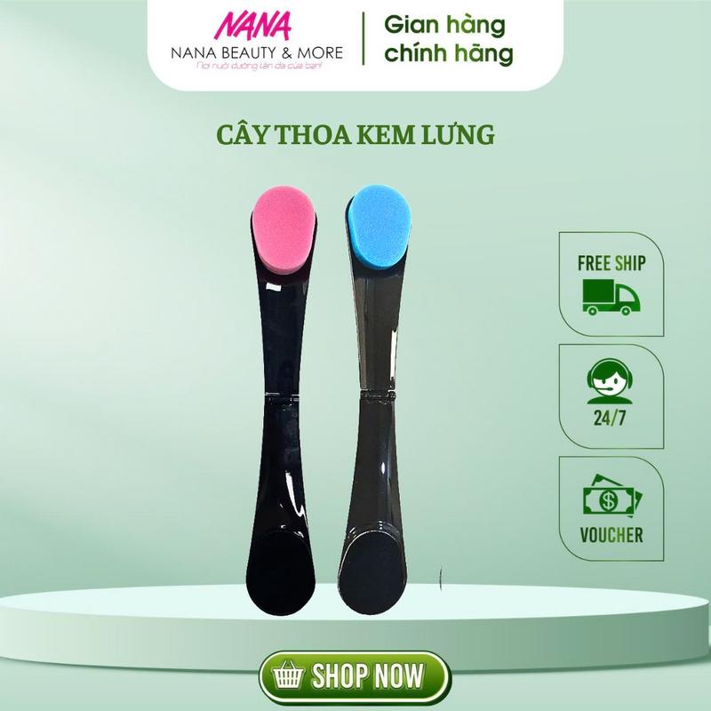 Cây thoa kem lưng cọ mút xốp có thể gập lại siêu tiện dụng - NANA BEAUTY 0