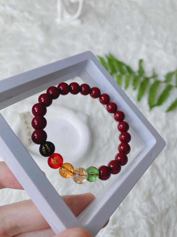 Vòng tay Chu Sa Ngũ lộ thần tài May Mắn - Tài Lộc- Bình An Phụ Kiện 2