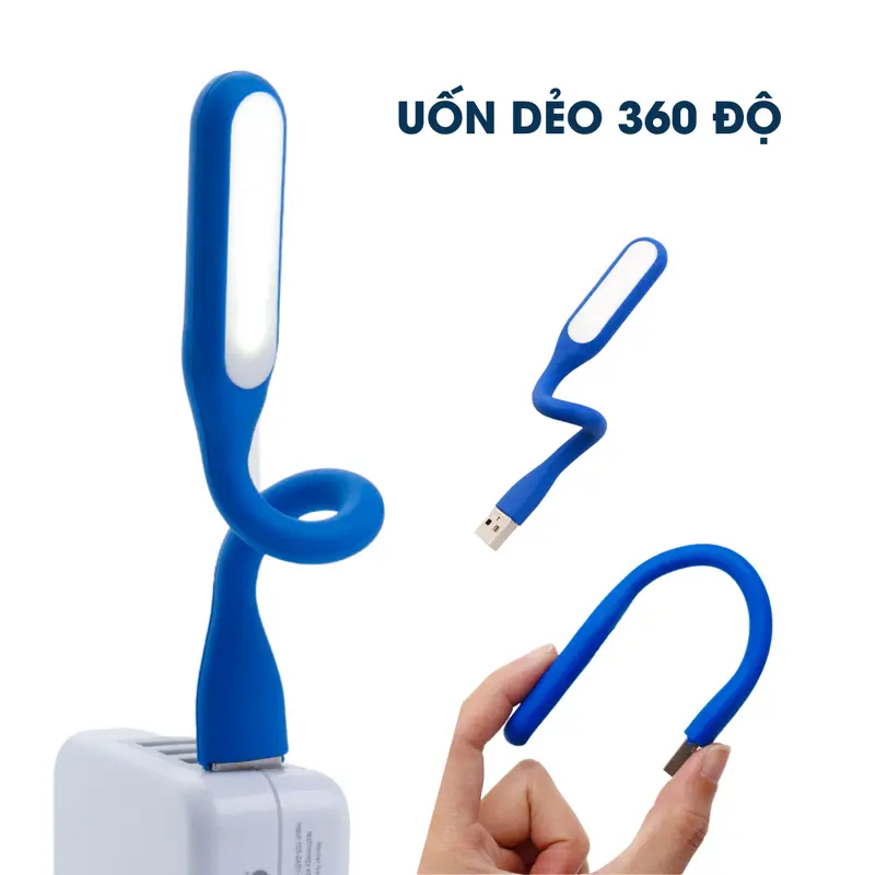 Đèn led usb mini siêu sáng HOTECH phụ kiện cắm cổng USB sạc dự phòng laptop vỏ nhựa dẻo có thể gập gọn tiện lợi DU03H 5