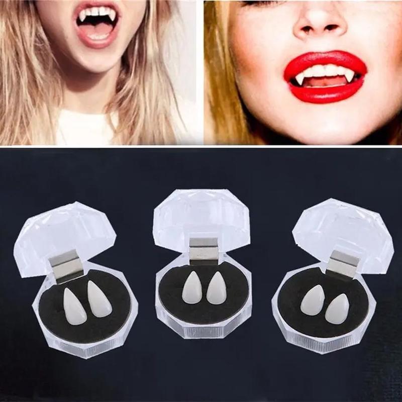 Product Introduction of Bloodcurdling Vampire Werewolves Fangs Fake Dentures Teeth Costume Halloween Fad New Party Tricky Props 29