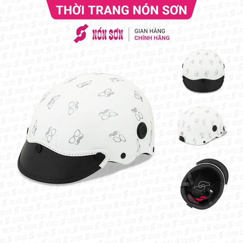 ƯU ĐÃI - Mũ bảo hiểm lỗ thông gió hoa văn chính hãng NÓN SƠN AMP-TR108