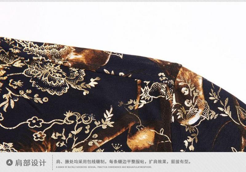 Product Introduction of Áo Sơ Mi In Hình, Dài Tay, Dành Cho Nam Giới, Hàng Mới Về Mùa Thu, In Bronzing, Ngoại Cỡ, Thích Hợp Cho Nam Giới Trẻ Trung Và Trung Niên, Không Sắt, Có Sẵn Cho Mùa Xuân Và Mùa Thu 7