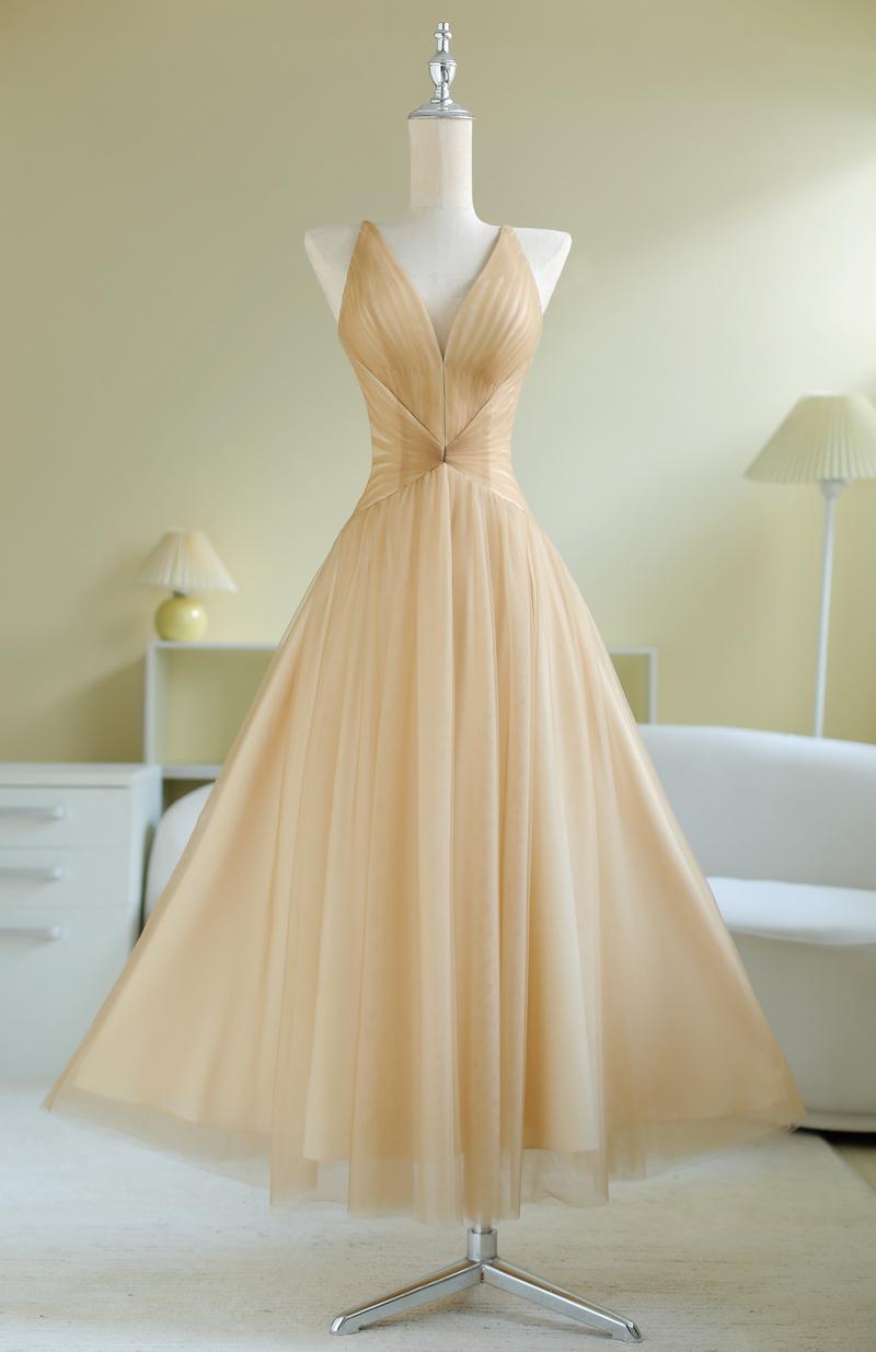 Product Introduction of SÒ VINTAGE - CELESTA đầm lưới bắt xếp dáng xòe 3