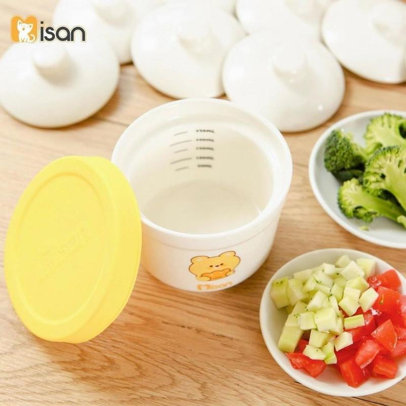 Hũ sứ 250ml cho bé ăn dặm Misan, an toàn trữ đông và hấp cách thủy, đi kèm 2 nắp tiện lợi. 4