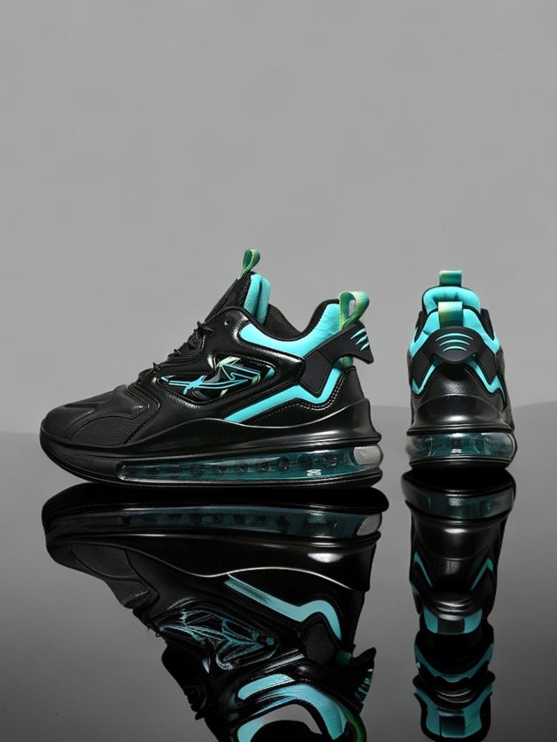 Product Introduction of Men's Sporty Lace Up Sneakers, Casual Comfortable Breathable Running Shoes, Trendy All-match Anti-slip Sneakers for Daily Wear, Trainer 9