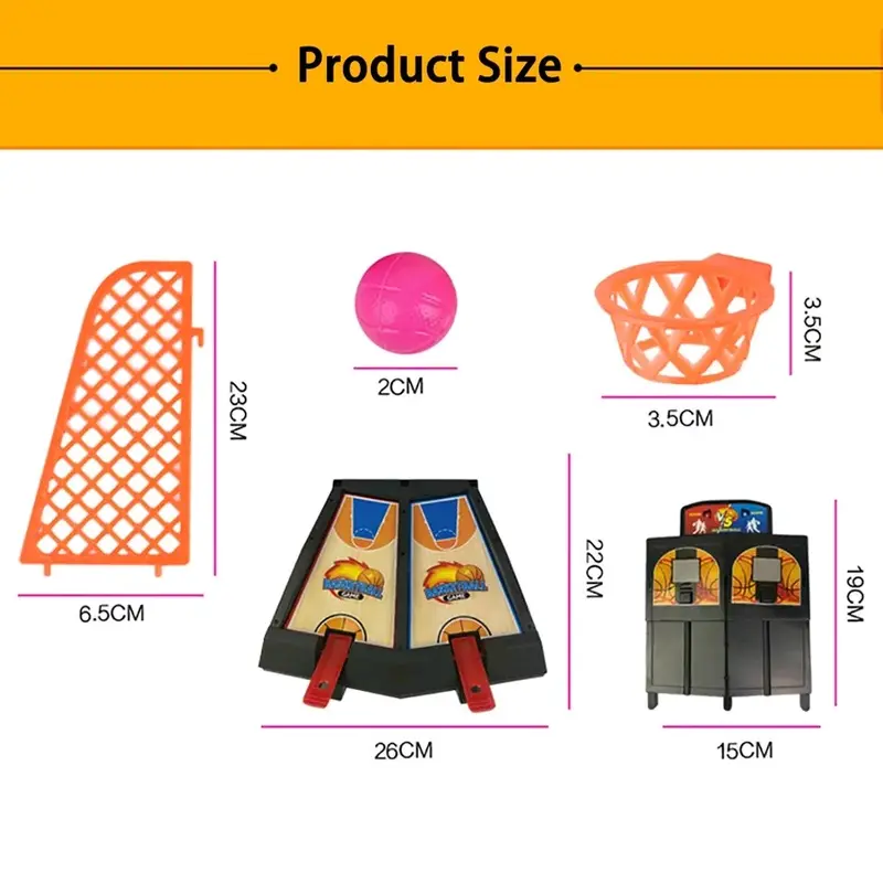 Mainan Board Game Anak Mini Basket Ball Shooting Papan Tembakan Bola Set Hadiah Cowok Cewek dewasa plastik Toys 4