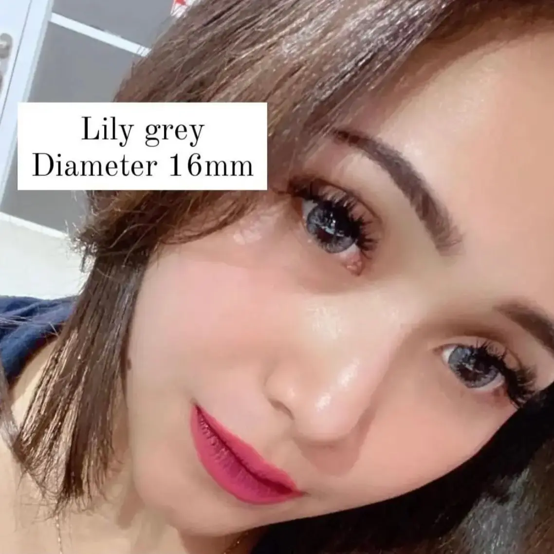 Softlens 16mm Lily Grey Wedding Bisa Minus Normal Free Lens Case Trendi Ganti Bulanan